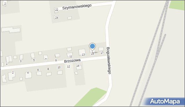 Lasów, Brzozowa, 15, mapa Lasów