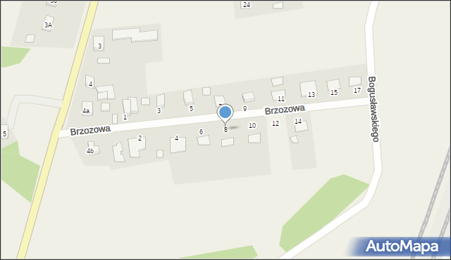 Lasów, Brzozowa, 8, mapa Lasów