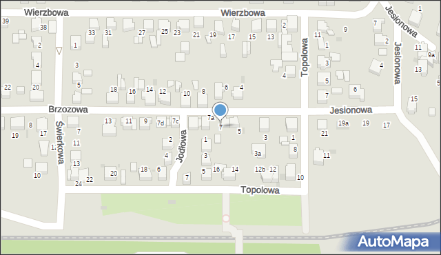 Łaziska Górne, Brzozowa, 7, mapa Łaziska Górne