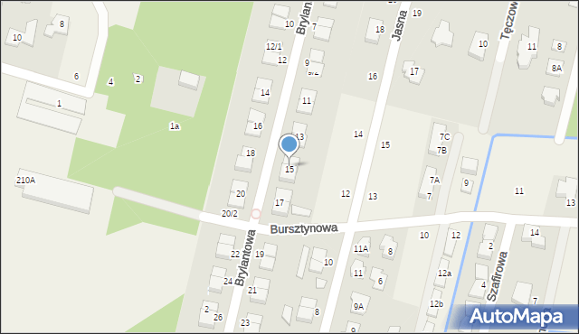 Łazy, Brylantowa, 15/1, mapa Łazy