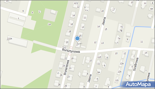 Łazy, Brylantowa, 17, mapa Łazy