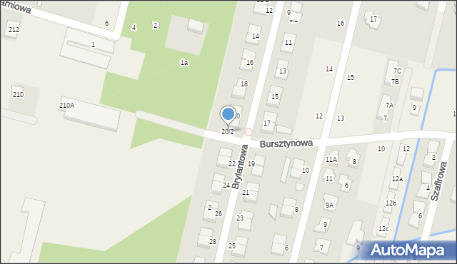 Łazy, Brylantowa, 20/2, mapa Łazy