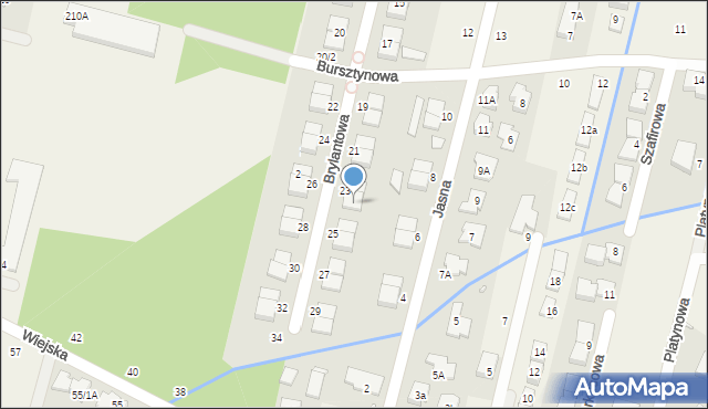 Łazy, Brylantowa, 23/2, mapa Łazy