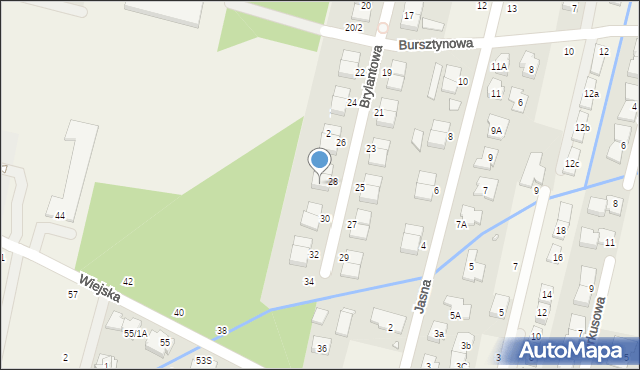 Łazy, Brylantowa, 28/2, mapa Łazy