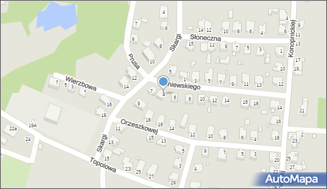 Łazy, Broniewskiego Władysława, 4, mapa Łazy