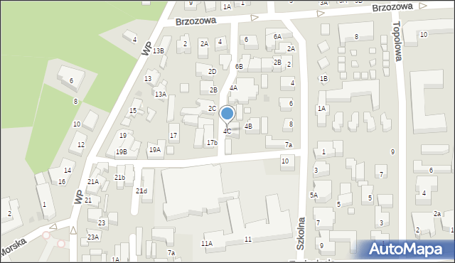 Łeba, Brzozowa, 4C, mapa Łeba