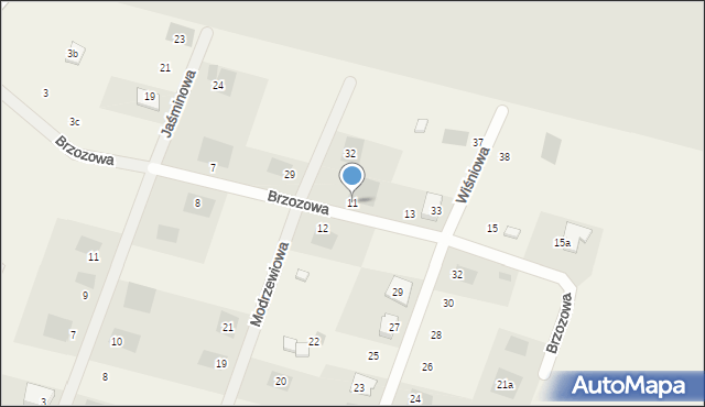 Łebcz, Brzozowa, 11, mapa Łebcz