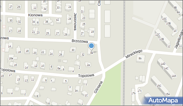 Lębork, Brzozowa, 34, mapa Lębork