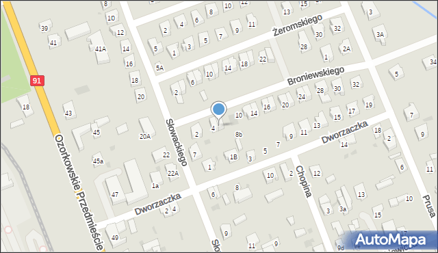 Łęczyca, Broniewskiego Władysława, 6, mapa Łęczyca