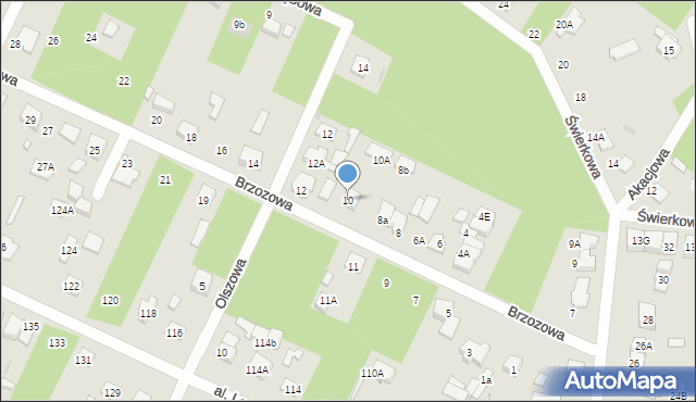 Legionowo, Brzozowa, 10, mapa Legionowo