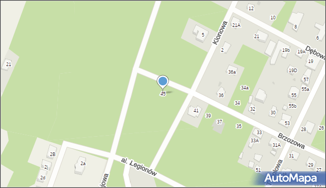 Legionowo, Brzozowa, 45, mapa Legionowo
