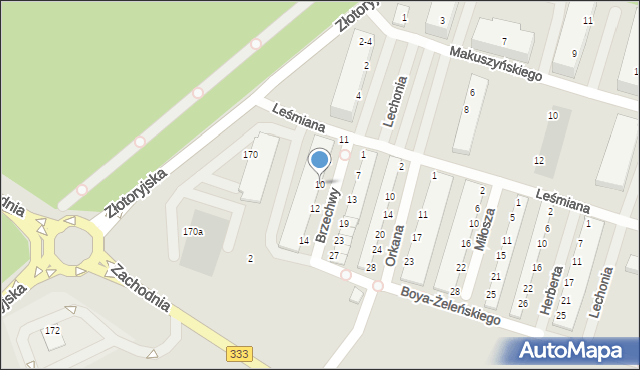 Legnica, Brzechwy Jana, 10, mapa Legnicy