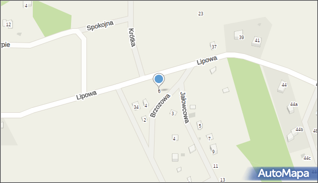 Lewinko, Brzozowa, 6, mapa Lewinko