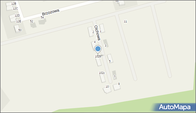 Leźno, Brzozowa, 102b, mapa Leźno