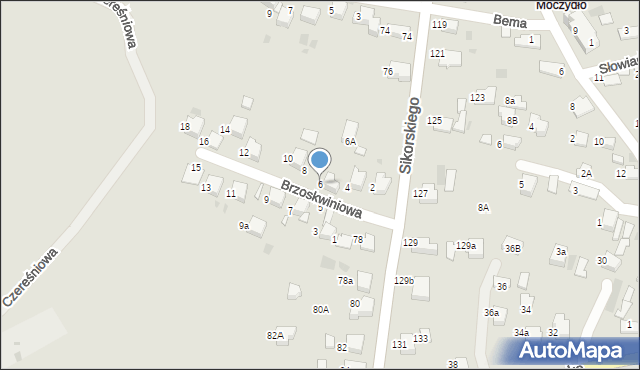 Libiąż, Brzoskwiniowa, 6, mapa Libiąż