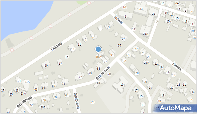 Lidzbark, Brzozowa, 87A, mapa Lidzbark