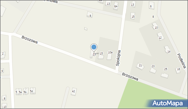 Lipnik, Brzozowa, 13, mapa Lipnik