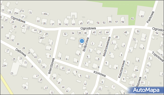 Lipno, Brzozowa, 4, mapa Lipno