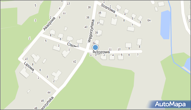 Łobez, Brzozowa, 2, mapa Łobez