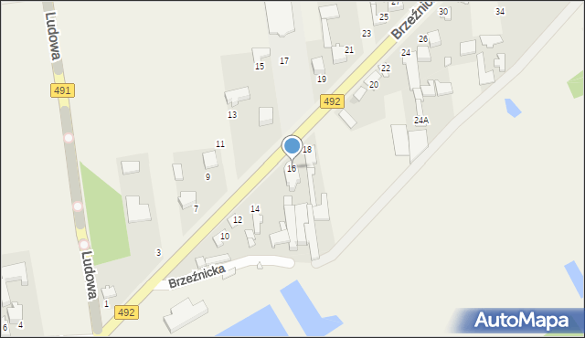 Łobodno, Brzeźnicka, 16, mapa Łobodno