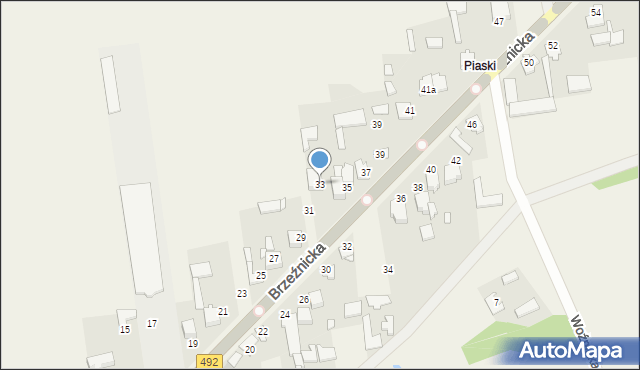 Łobodno, Brzeźnicka, 33, mapa Łobodno