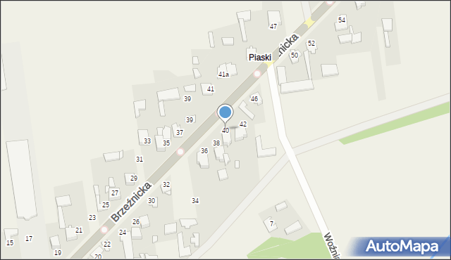 Łobodno, Brzeźnicka, 40, mapa Łobodno