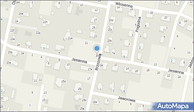 Łochowo, Brzozowa, 19, mapa Łochowo