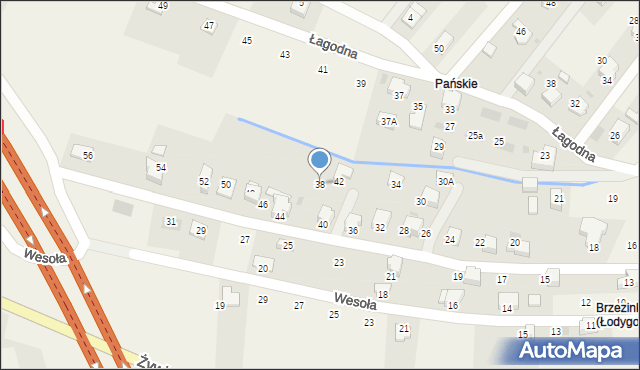 Łodygowice, Bracka, 38, mapa Łodygowice