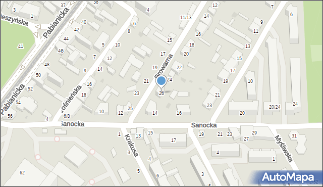 Łódź, Browarna, 26, mapa Łodzi