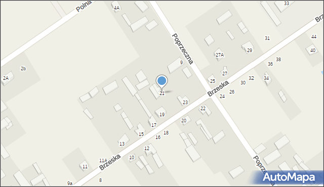 Łomazy, Brzeska, 21, mapa Łomazy