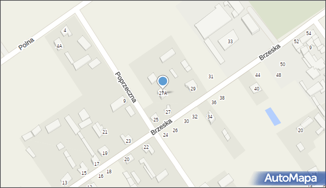 Łomazy, Brzeska, 27A, mapa Łomazy
