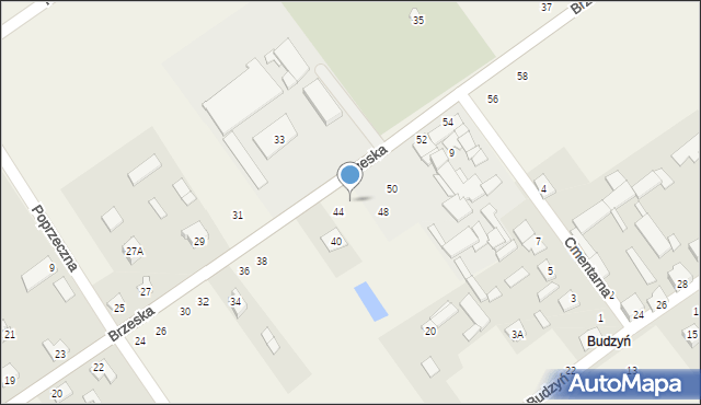 Łomazy, Brzeska, 46, mapa Łomazy