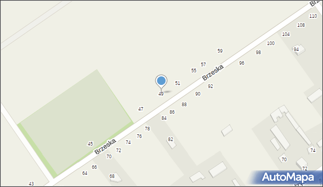 Łomazy, Brzeska, 49, mapa Łomazy