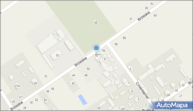 Łomazy, Brzeska, 52, mapa Łomazy