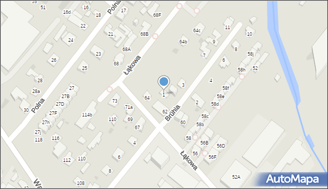 Łomianki, Brühla Alojzego Fryderyka, gen., 1, mapa Łomianki