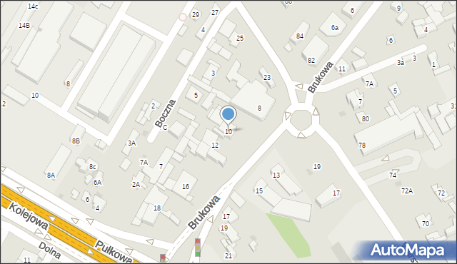 Łomianki, Brukowa, 10, mapa Łomianki