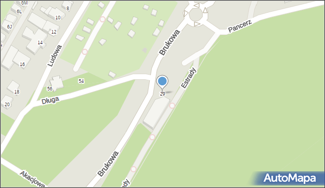Łomianki, Brukowa, 29, mapa Łomianki