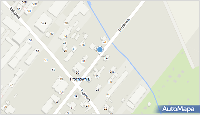 Łomianki, Brukowa, 2d, mapa Łomianki