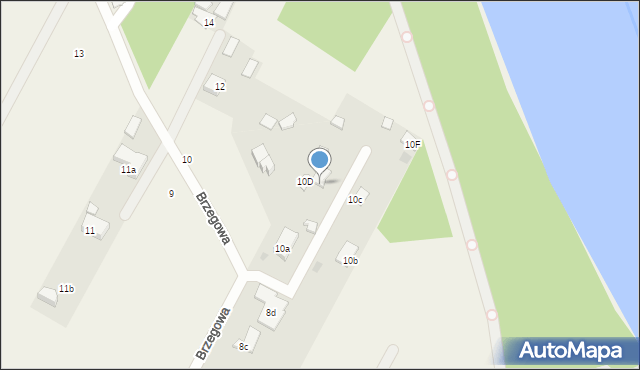 Łomianki Dolne, Brzegowa, 10e, mapa Łomianki Dolne