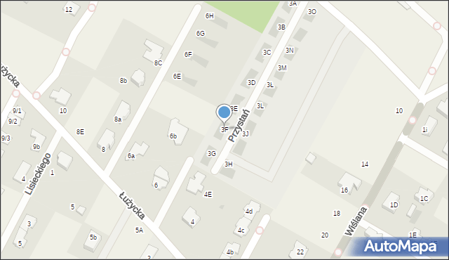 Łomianki Dolne, Brzegowa, 3F, mapa Łomianki Dolne