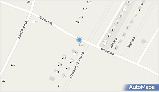 Łomianki Dolne, Brzegowa, 49, mapa Łomianki Dolne