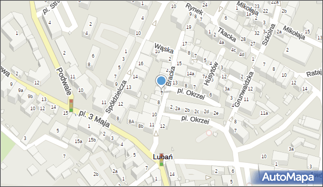 Lubań, Bracka, 7, mapa Lubań