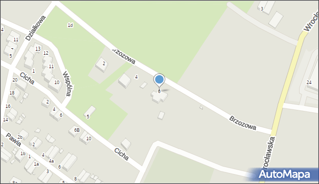 Lubań, Brzozowa, 6, mapa Lubań