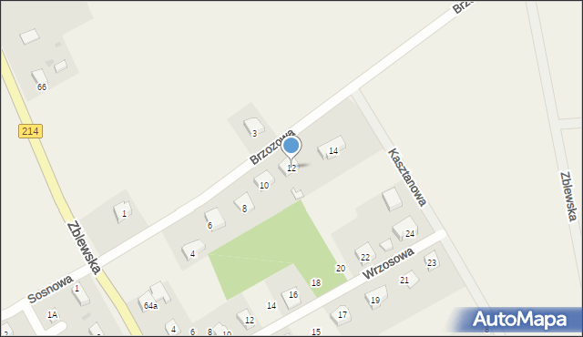 Lubichowo, Brzozowa, 12, mapa Lubichowo