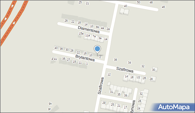 Lubin, Brylantowa, 4, mapa Lubin