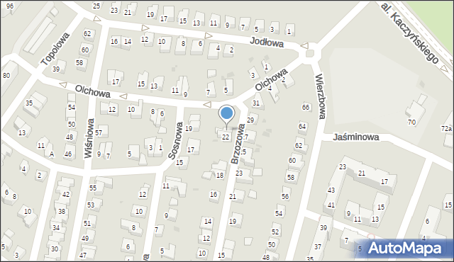 Lubin, Brzozowa, 24, mapa Lubin