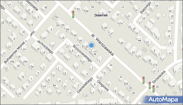 Lublin, Brzozowskiego Mieczysława, ks., 5, mapa Lublina