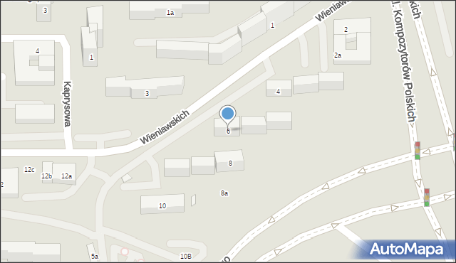 Lublin, Braci Wieniawskich, 6, mapa Lublina