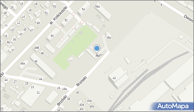 Łuków, Brzóski Stanisława, ks., 35a, mapa Łuków