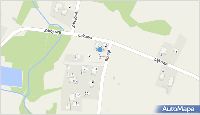 Lusina, Brzegi, 12, mapa Lusina